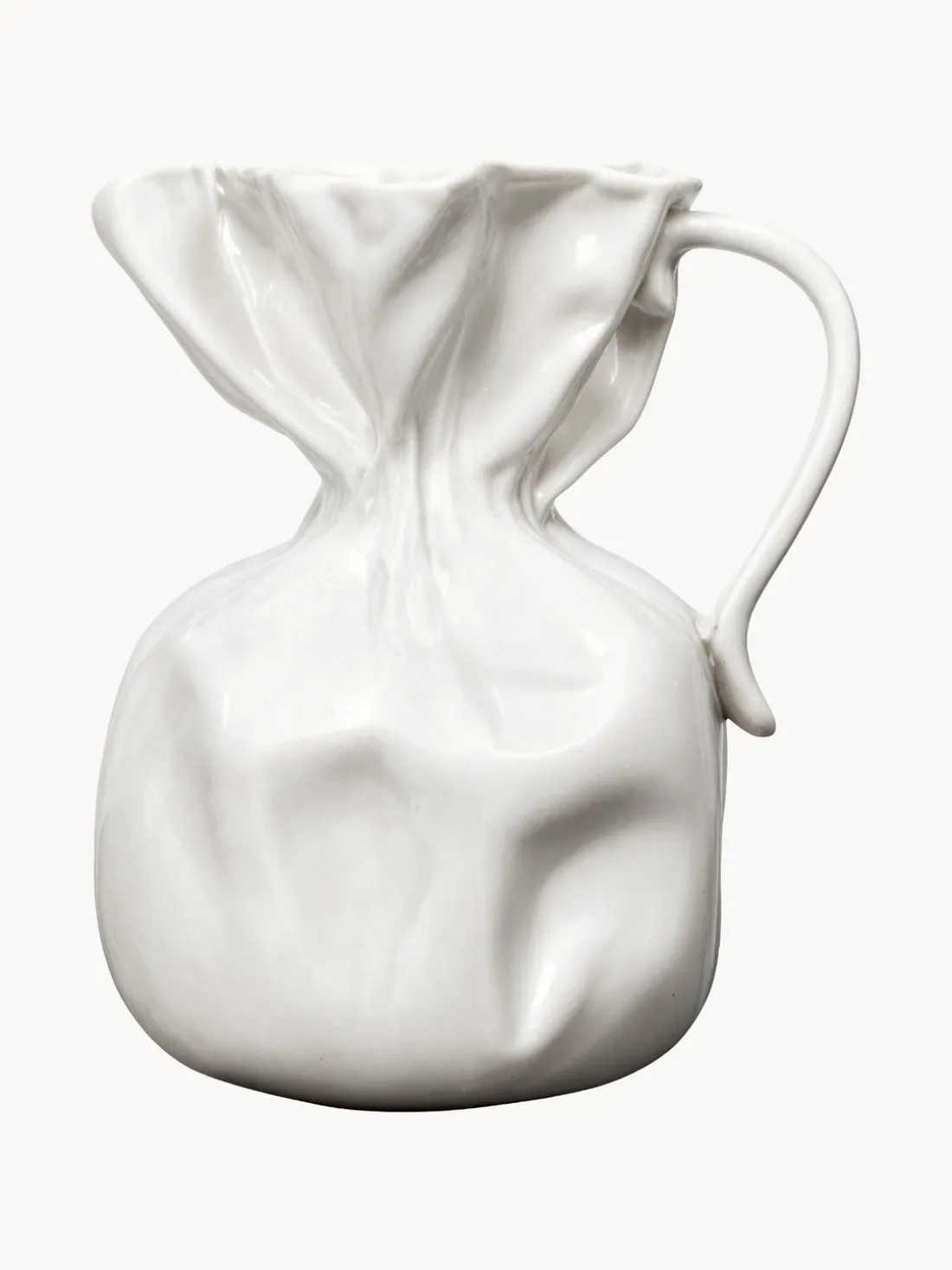 Jarrón de porcelana Crumple, 26 cm