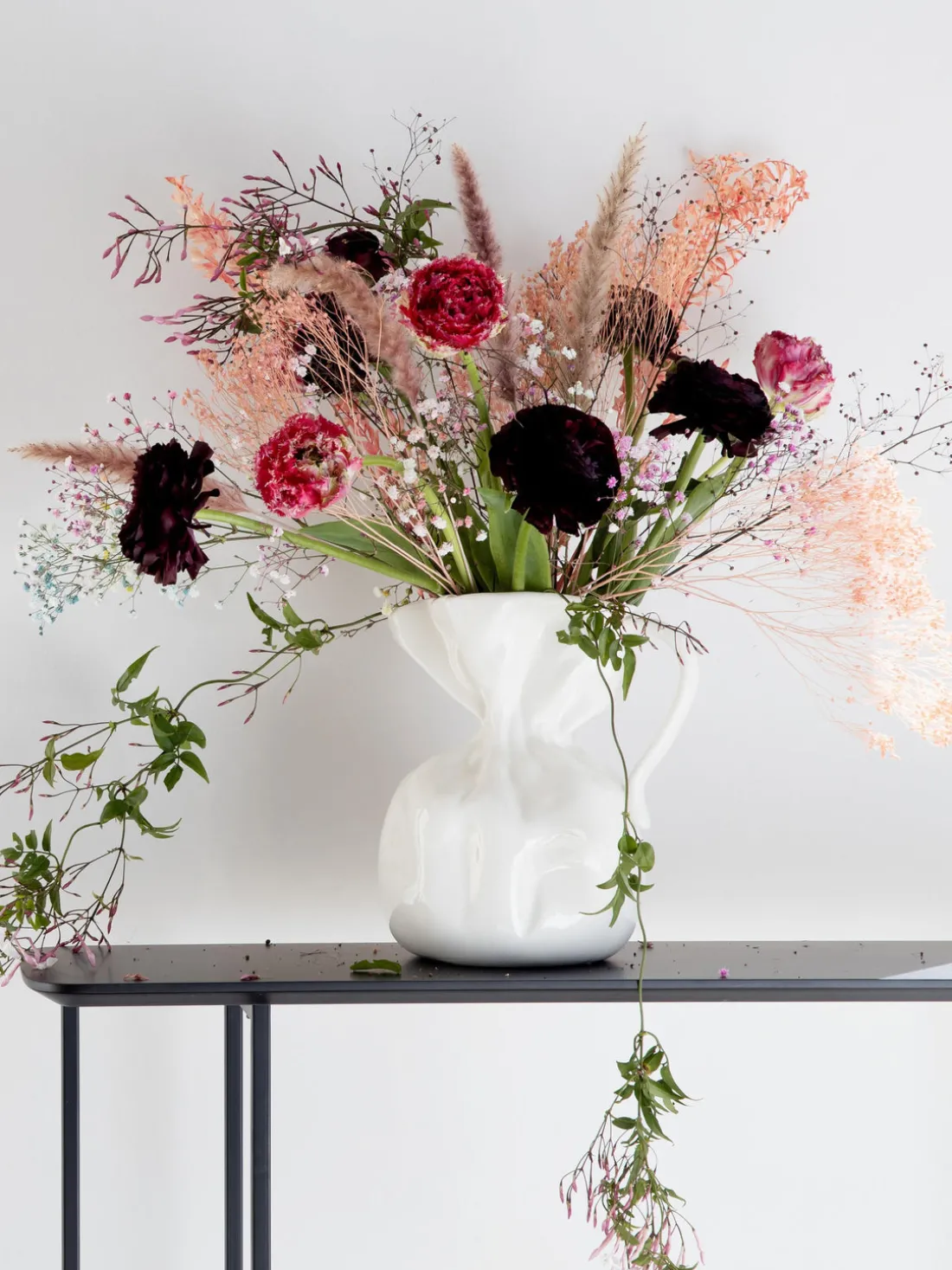 Jarrón de porcelana Crumple, 26 cm