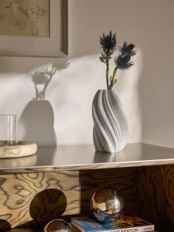 Jarrón de porcelana impreso en 3D Melody, 18 cm