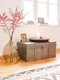 Jarrón de suelo de vidrio Drop, Al 56 cm