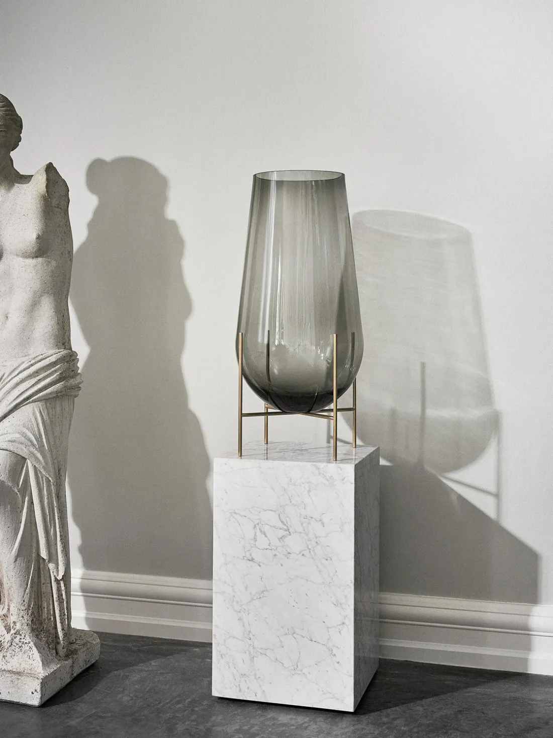 Jarrón de suelo soplado Échasse, 28 cm