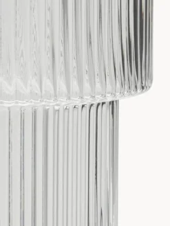 Jarrón de vidrio acanalado Lija, 30 cm