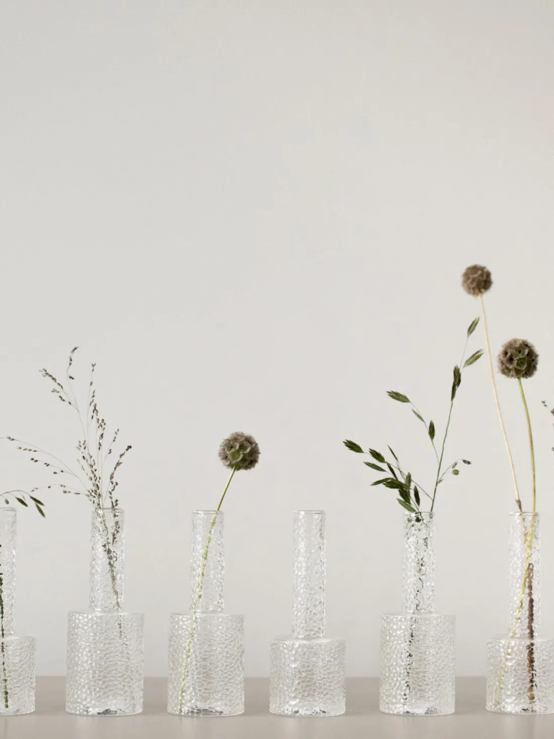 Jarrón de vidrio alto Airy, 16 cm