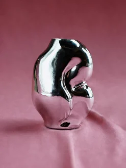 Jarrón de vidrio artesanal Gleam, 18 cm