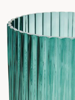 Jarrón de vidrio con base de metal Lene, Al 20 cm