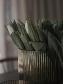 Jarrón de vidrio Simple Stripe, 22 cm