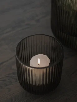 Jarrón de vidrio Simple Stripe, 14 cm