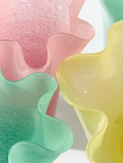 Jarrón de vidrio soplado artesanalmente Inaya, 25 cm