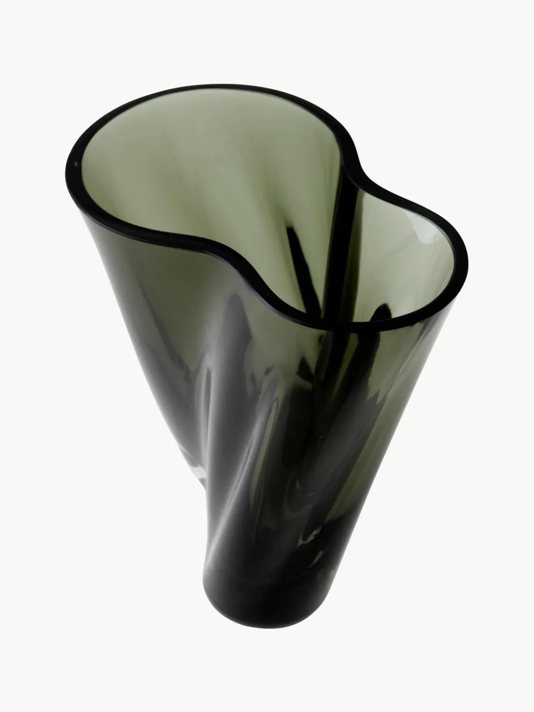 Jarrón de vidrio soplado Aer, 19 cm