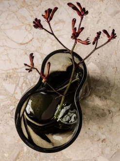 Jarrón de vidrio soplado Aer, 19 cm