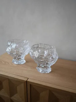 Jarrón de vidrio soplado Canyon, 18 cm