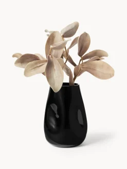 Jarrón de vidrio soplado Obsidian, 26 cm