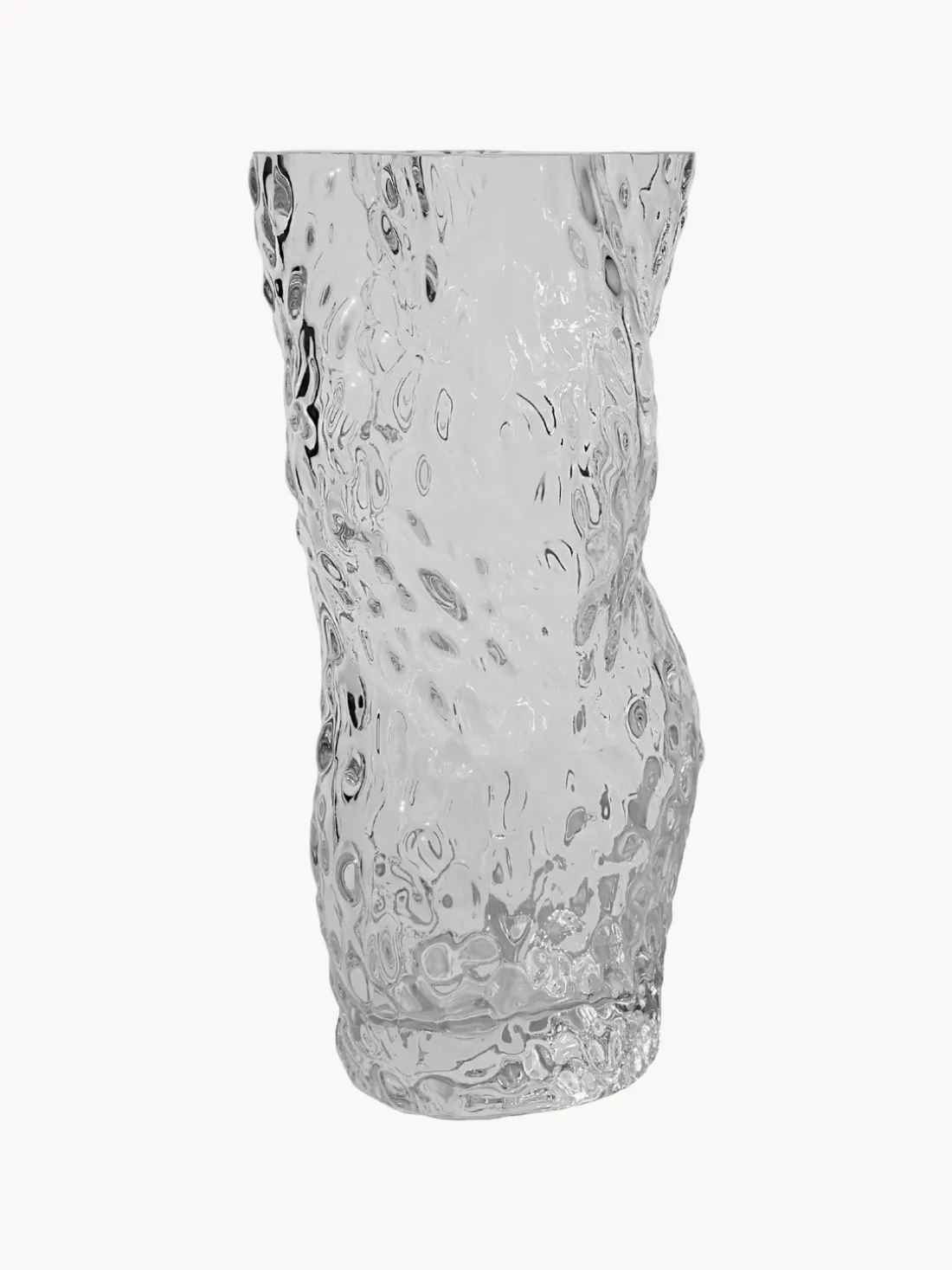 Jarrón de vidrio soplado Ostrea Rock, 30 cm