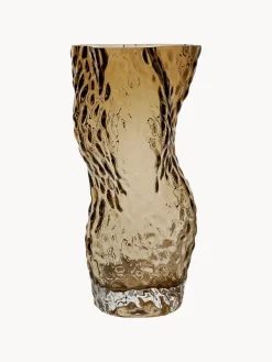 Jarrón de vidrio soplado Ostrea Rock, 30 cm