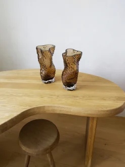 Jarrón de vidrio soplado Ostrea Rock, 30 cm