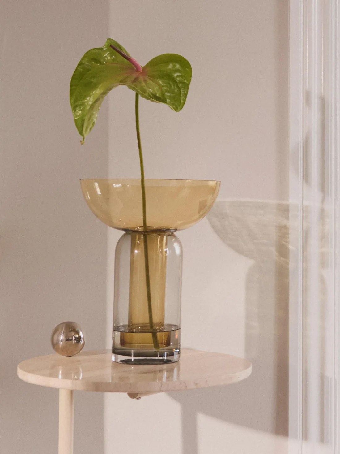 Jarrón de vidrio soplado Torus, 33 cm