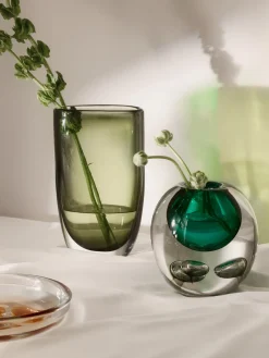 Jarrón de vidrio soplado Tyron, 17 cm