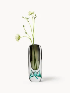 Jarrón de vidrio soplado Tyron, 33 cm