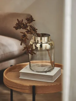 Jarrón de vidrio soplado Uma, 20 cm