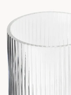 Jarrón decorativo soplado con relieve Carlo, 20 cm