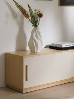 Jarrón grande de porcelana impresa en 3D Melody, 40 cm