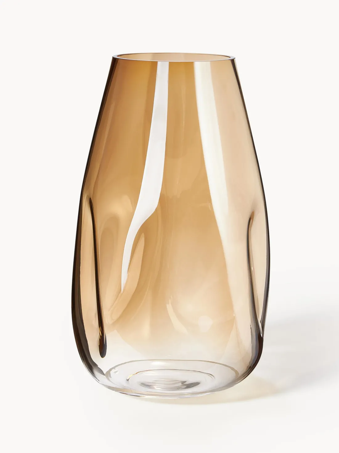 Jarrón grande de vidrio soplado Luster, 35 cm