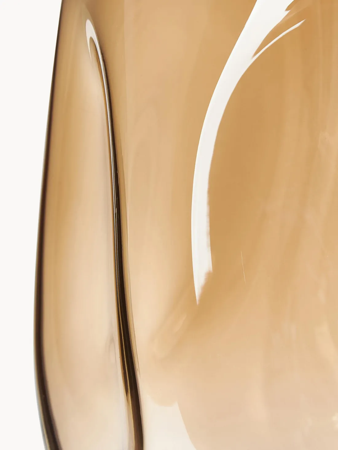 Jarrón grande de vidrio soplado Luster, 35 cm