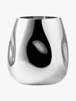 Jarrón pequeño de vidrio soplado artesanalmente Mirror, 17 cm