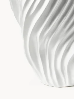 Jarron decorativo XL con borde acanalado Milazzo, 44 cm