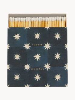 Lata de fósforos de diseño Matchbox Navy Star Tile