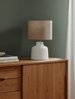 Lámpara de mesa artesanal de cemento Ike