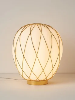 Lámpara de mesa artesanal Pinecone