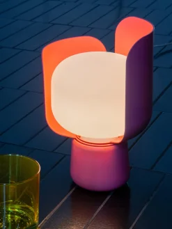 Lámpara de mesa artesanal pequeña Blom