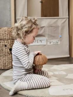 Lámpara de mesa artesanal de ratán Mushroom, pórtatil