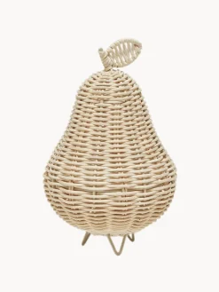 Lámpara de mesa artesanal de ratán Pear