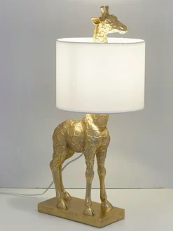 Lámpara de mesa de diseño grande con pantalla de lino Epigaea