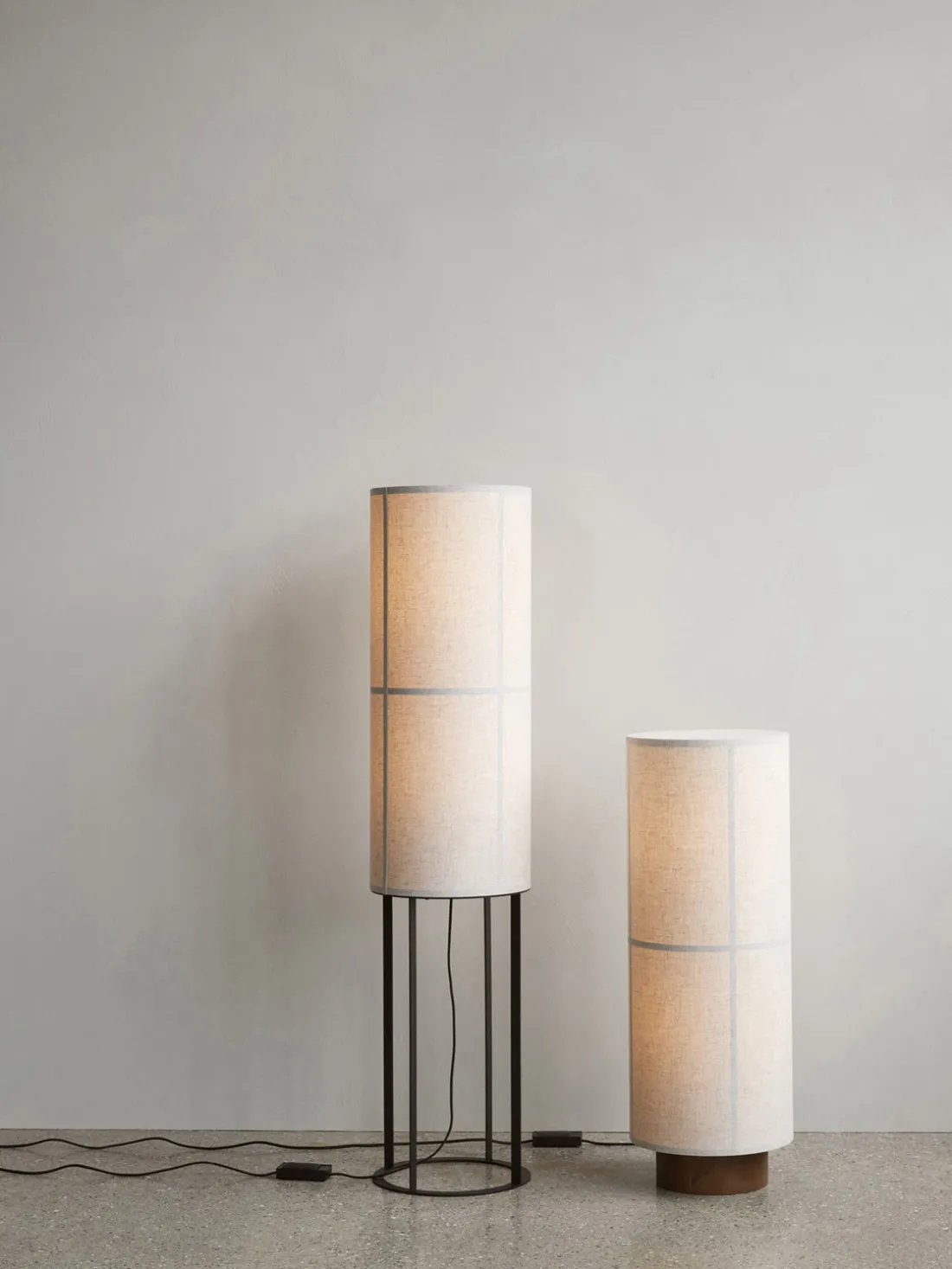 Lámpara de mesa de lino artesanal regulable Hashira