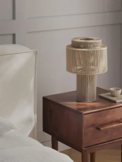 Lámpara de mesa de lino Lace