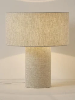 Lámpara de mesa de lino Ron
