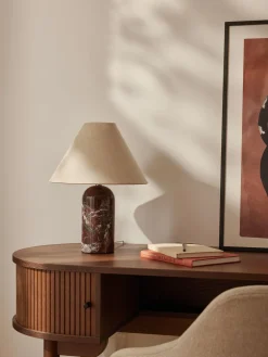 Lámpara de mesa de mármol Gia