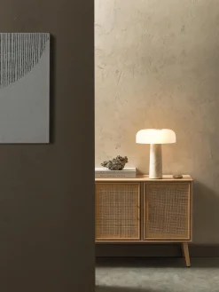 Lámpara de mesa de travertino Carla