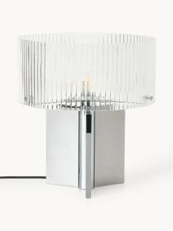 Lámpara de mesa de vidrio estriado Emmi