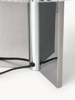 Lámpara de mesa de vidrio estriado Emmi