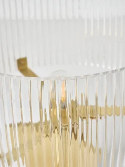 Lámpara de mesa de vidrio estriado Emmi