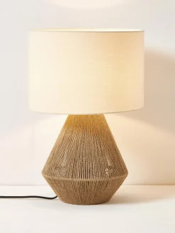 Lámpara de mesa de yute Cecillia