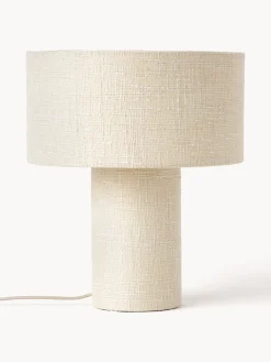 Lámpara de mesa en tejido bouclé Ron