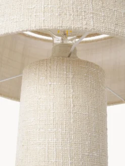 Lámpara de mesa en tejido bouclé Ron