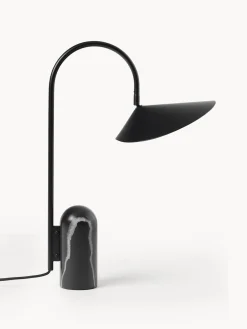 Lámpara de mesa grande ajustable con base de mármol Arum