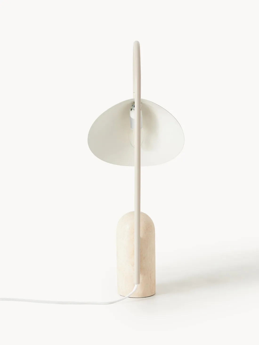 Lámpara de mesa grande ajustable con base de mármol Arum