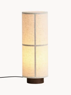 Lámpara de mesa grande artesanal de lino Hashira